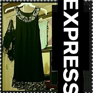 NWOT Express B&W floral sequin BrandE New